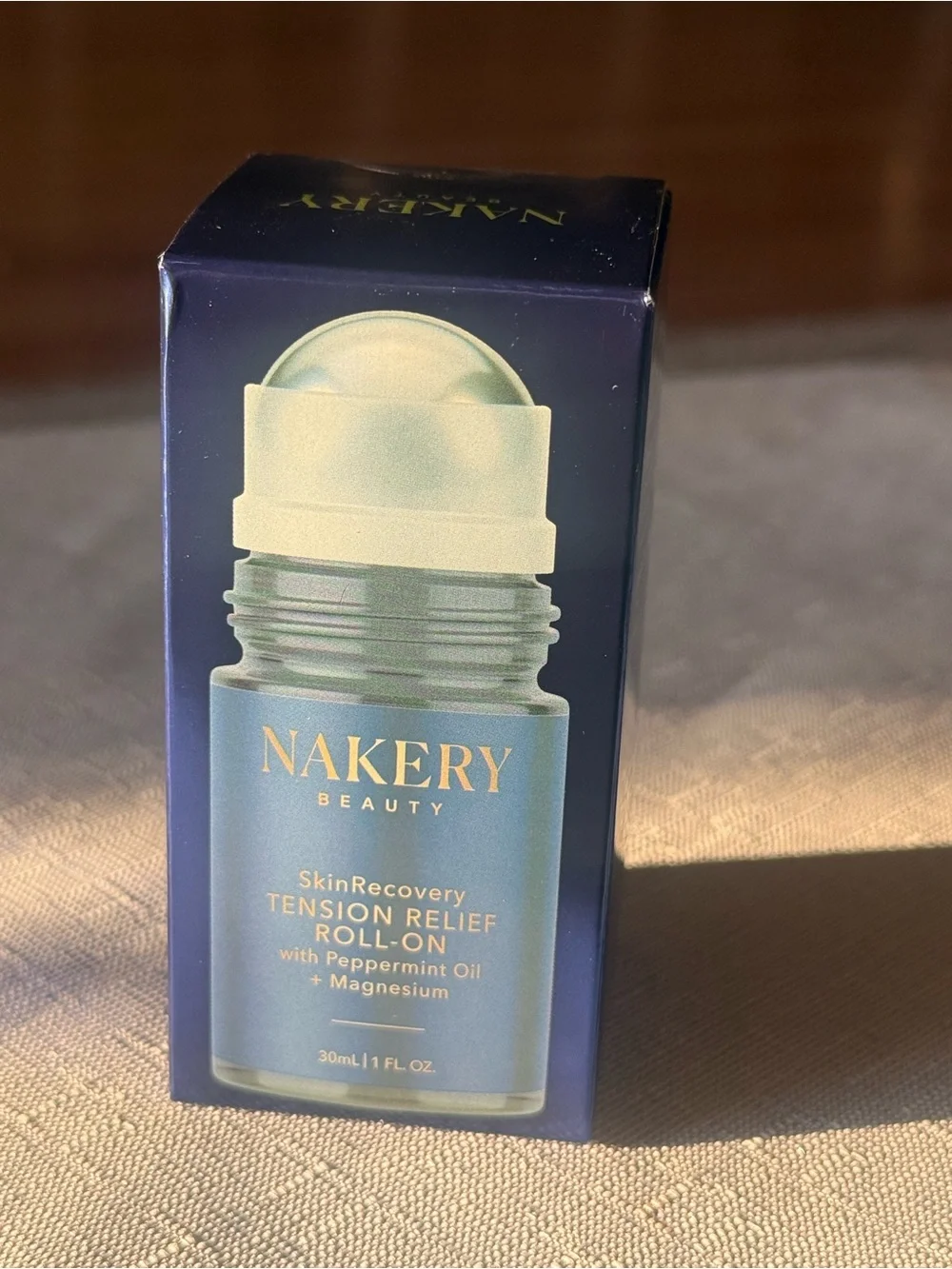 Nakery Beauty SkinRecovery Tension Relief Roll-On Magnesium Peppermint NIB